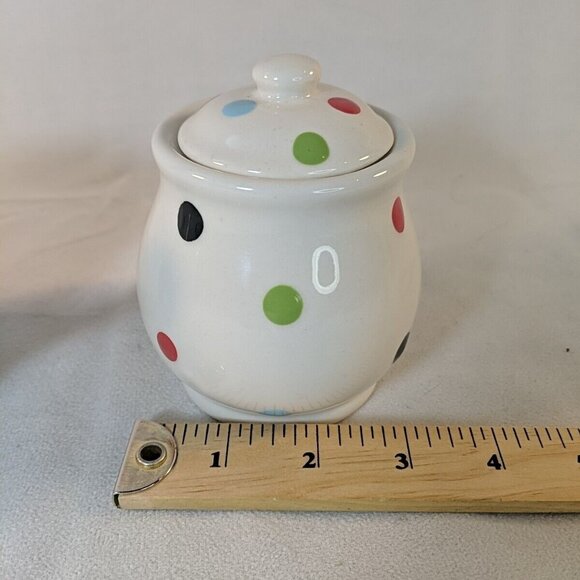 Spode Baking Days Multicolor Polka Dot Creamer and Sugar Set Ceramic 2007-A9 - Picture 12 of 13